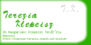 terezia klepeisz business card